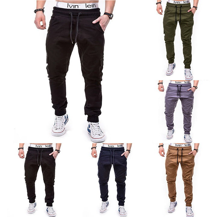 Herren cargo Jogginghose mit elastischem Bund und praktischen Seitentaschen Drune