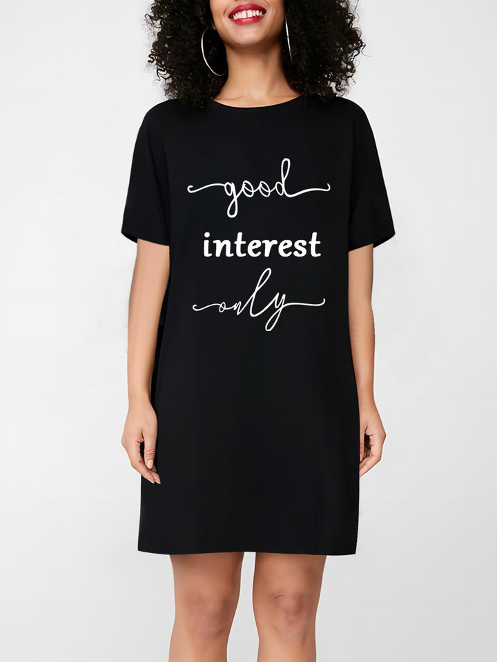 Damen Oversized T-Shirt mit inspirierendem Schriftzug und auffälligem Grafikdesign Drune