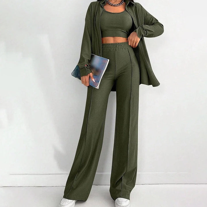 Damen Lässiges Zweiteiliges Set mit weitem Schnitt Drune