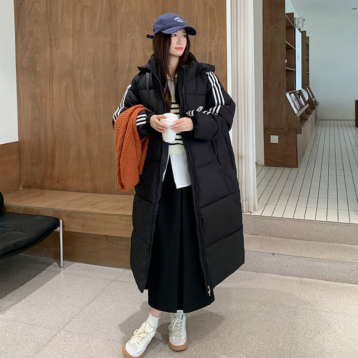 Drune | Warme Lange Puffer Winterjacke für Damen