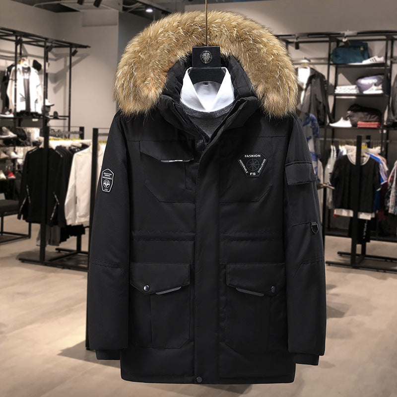 Herren Premium Expeditionsparka mit Kunstfellkragen, winddichter Membran und multifunktionalen Taschen Drune