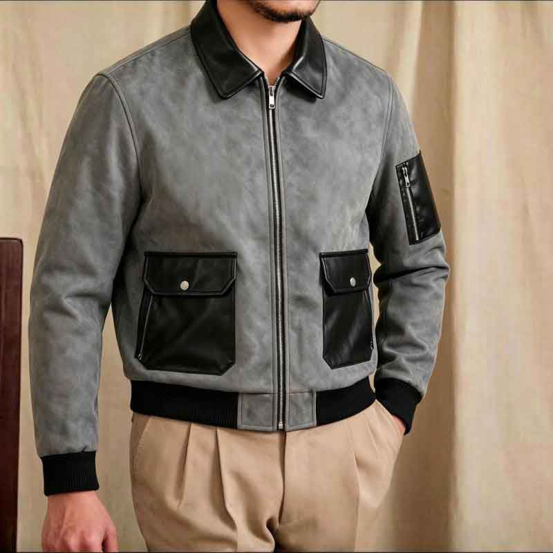 Herren Modische Chic Bomberjacke Drune