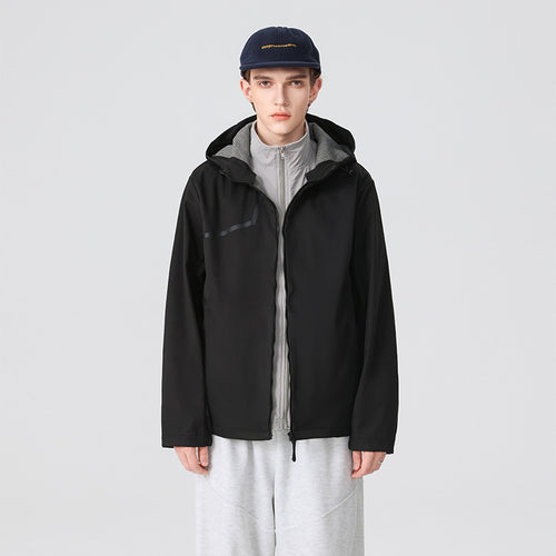 Herren Technische Softshelljacke mit verstellbarer Kapuze und winddichter Membran Drune