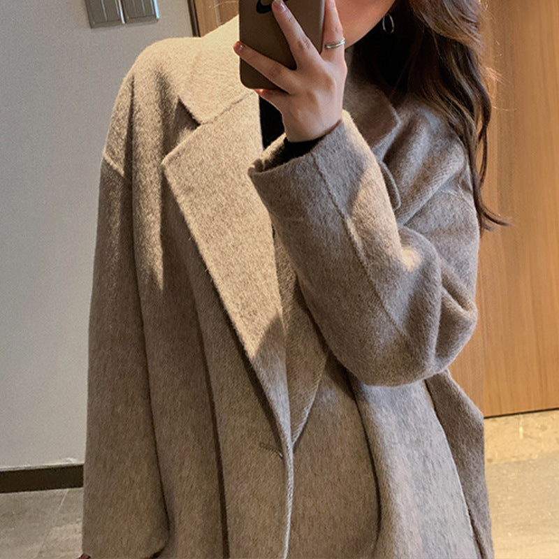 Damen Elegante und lässige Oversized-Wolljacke Drune