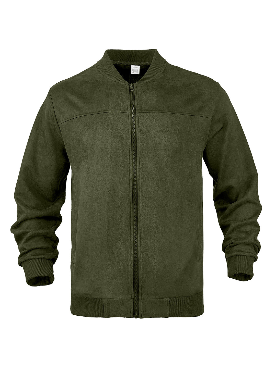 Herren nan Wildleder-Blousonjacke im Bomberstil mit elastischen Rippbündchen Drune