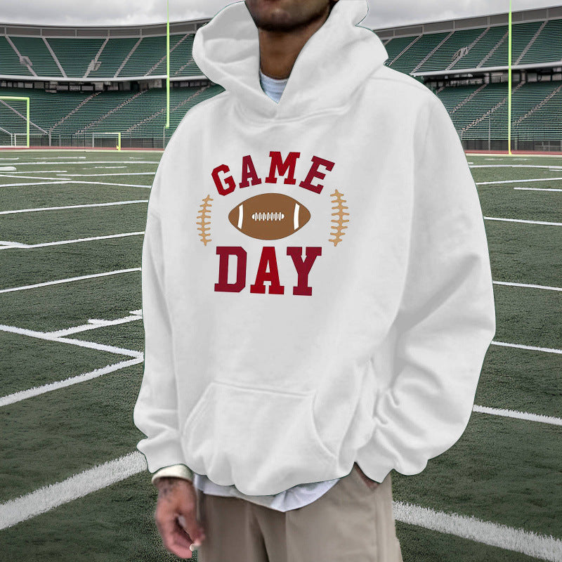 Damen Sportlicher Kapuzenpullover mit Football-Motiv Drune