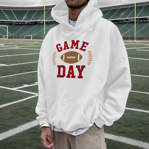 Damen Sportlicher Kapuzenpullover mit Football-Motiv Drune