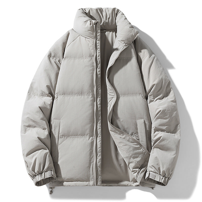 Herren Stepp-Daunen-Winterjacke mit hohem Stehkragen und verstellbarem Saum Drune