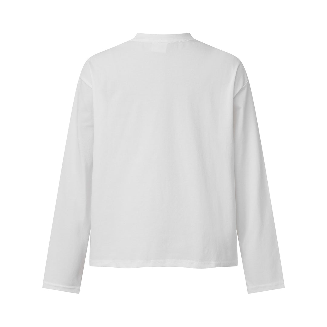 Damen Langarmshirt mit floralem Fotoprint und Oversize-Boxy-Schnitt Drune
