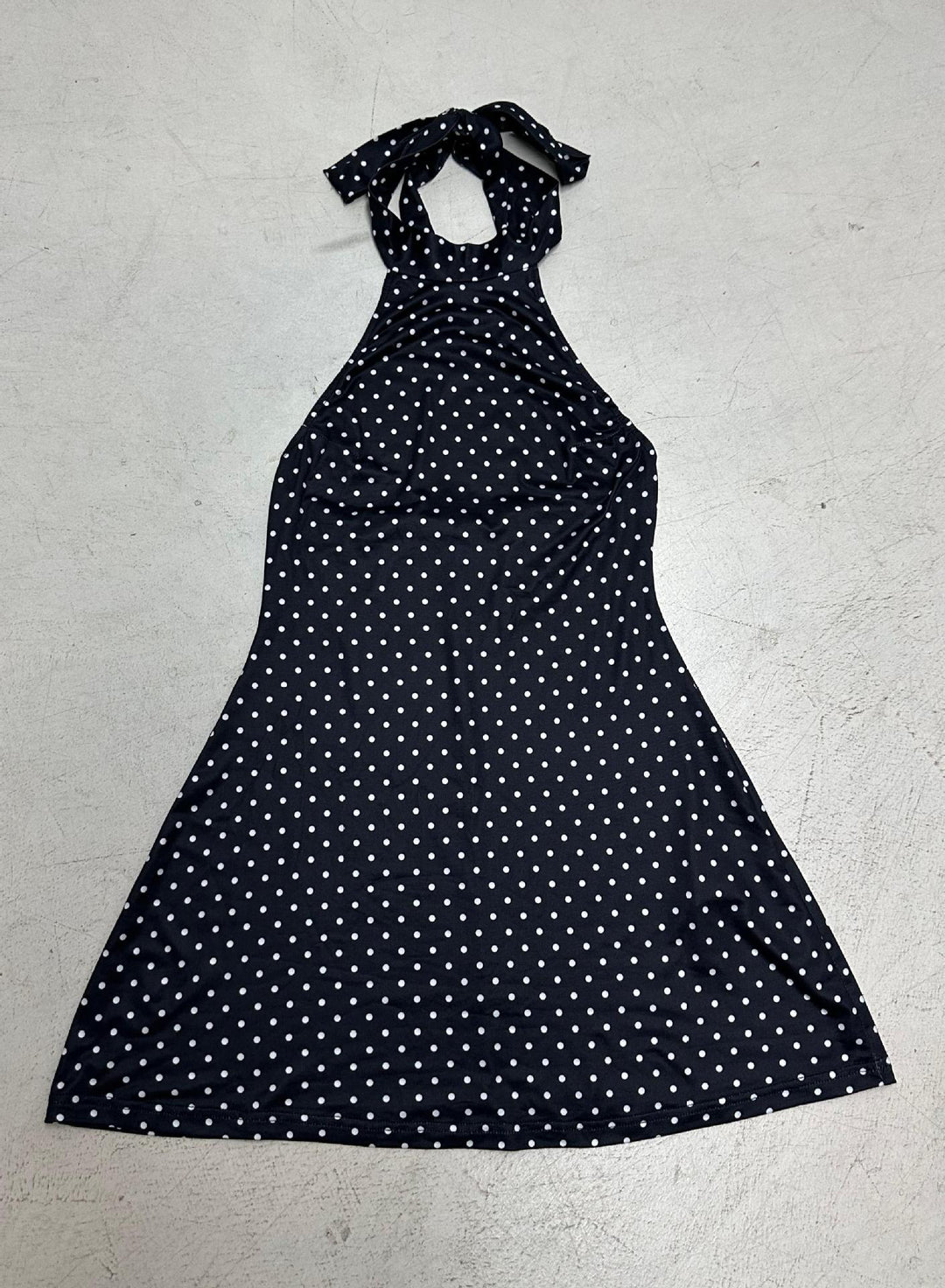 Damen Neckholder Kleid mit Polka-Dots Drune