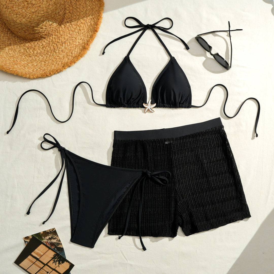 Damen Bikini-Set mit verstellbarem Oberteil und komfortablem Hosenrock Drune