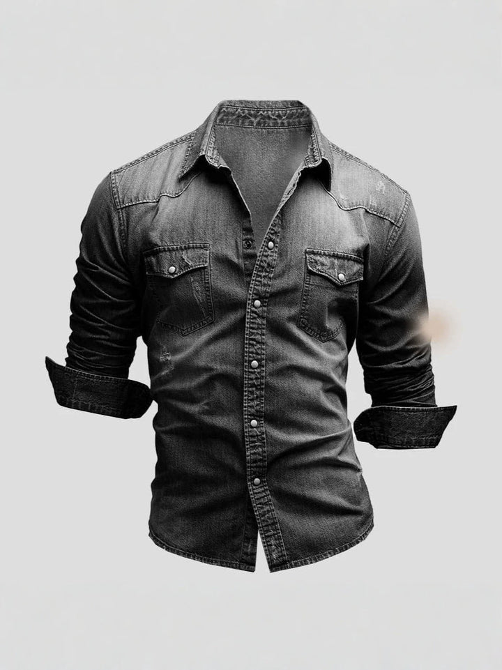 Herren Klassisches Denim Hemd