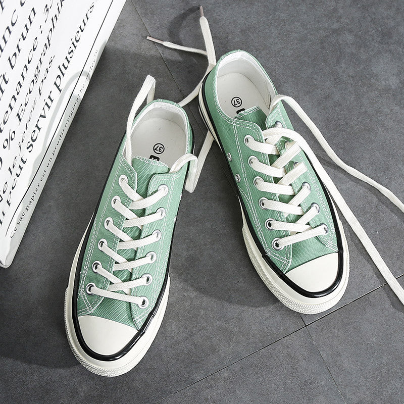 Damen Canvas Sneakers im klassischen Retro-Stil mit bequemer Gummisohle und schnelltrocknendem Obermaterial Drune