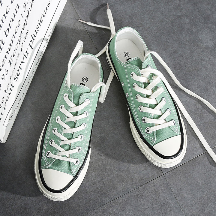 Damen Canvas Sneakers im klassischen Retro-Stil mit bequemer Gummisohle und schnelltrocknendem Obermaterial Drune