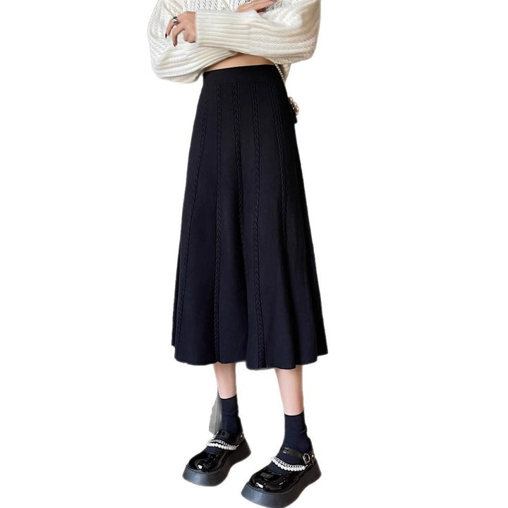 Damen Eleganter Plisseerock mit hohem Taillenschnitt Drune