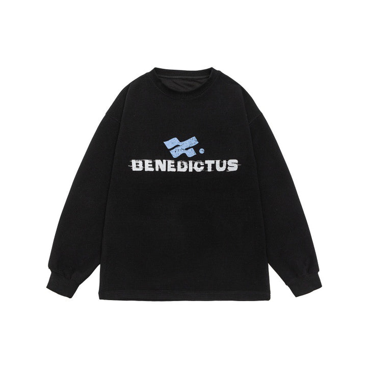 Unisex Oversize-Sweatshirt mit Logo‑Print und feiner Waffelstruktur Drune