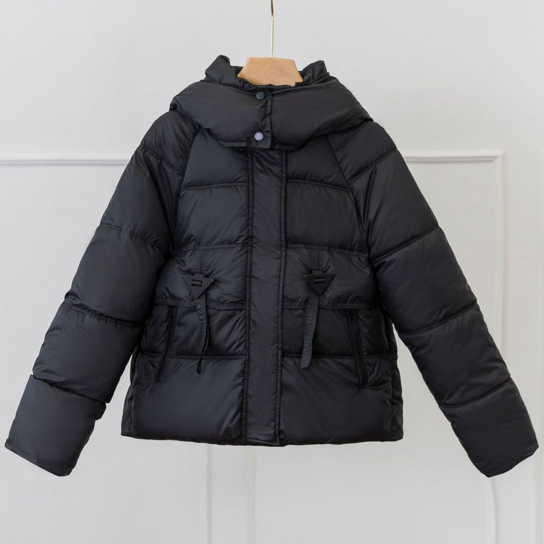 Damen Ultraleichte Pufferjacke mit verstellbarem Kapuzenkragen und praktischen Reißverschlusstaschen Drune