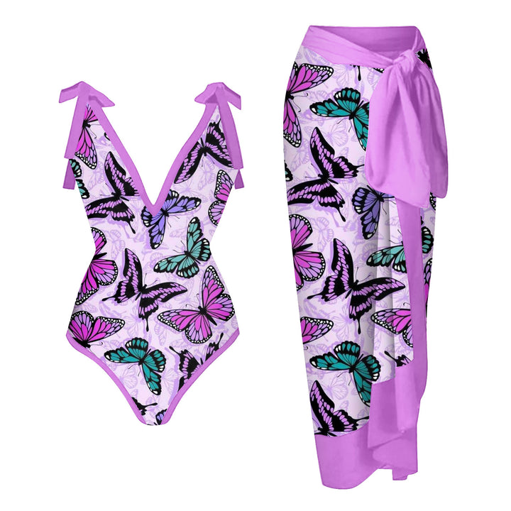 Damen Bademode-Set mit stilvollem Wickelrock Drune