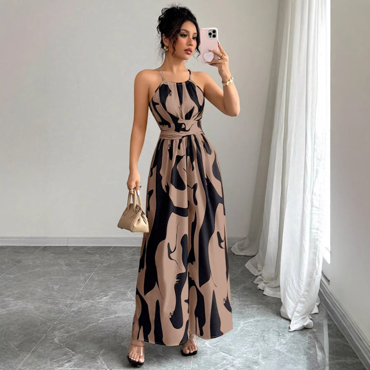 Damen Maxikleid mit modernen Animal-Prints Drune