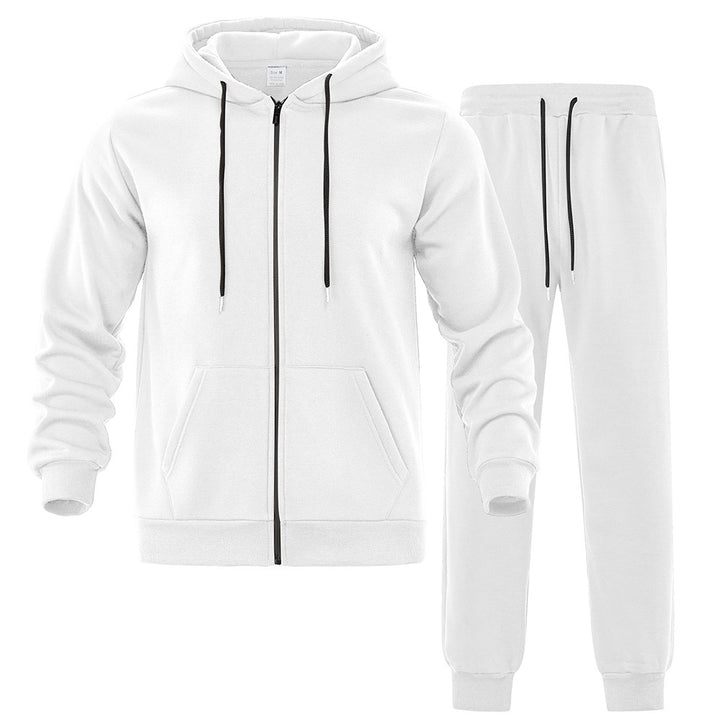 Herren nan zweiteiliges Jogginganzug-Set mit durchgehendem Reißverschluss Kapuzenjacke und taillierter Jogginghose Drune