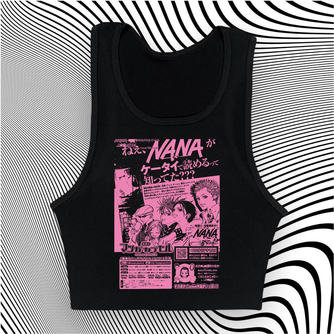 Damen Crop-Top mit kreativem grafischen Druck Drune