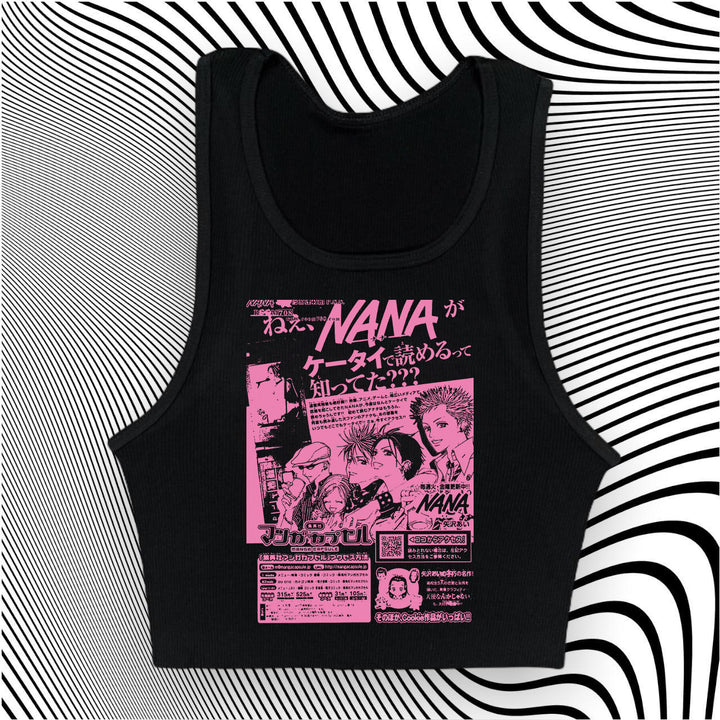 Damen Crop-Top mit kreativem grafischen Druck Drune