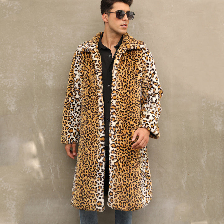 Herren Modischer Winterfellmantel Drune