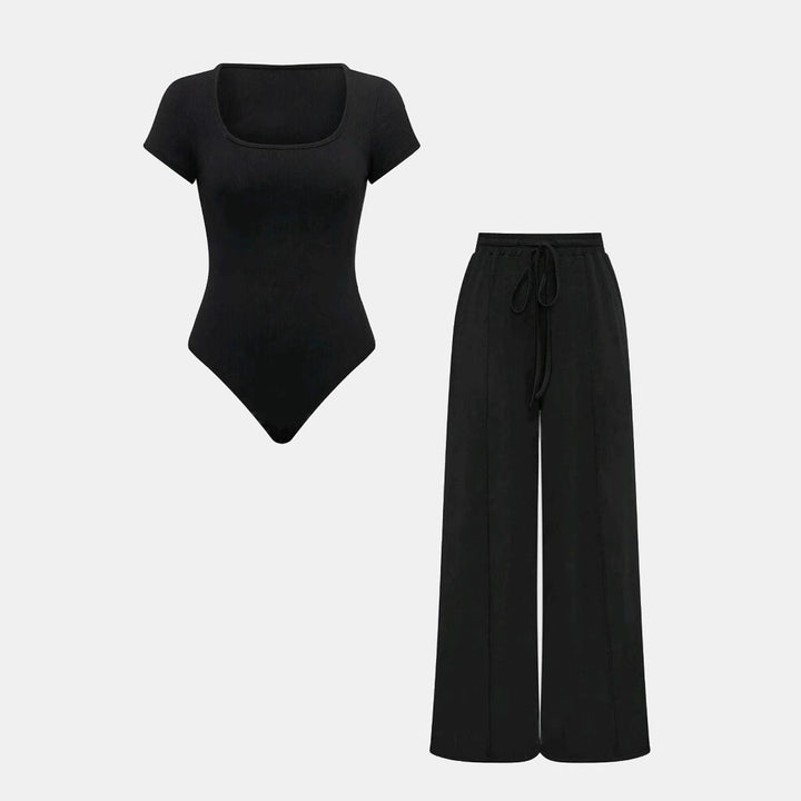 Damen Lässiges Strick-Zweiteiler-Set mit weitem Schnitt und hochwertigem Material Drune