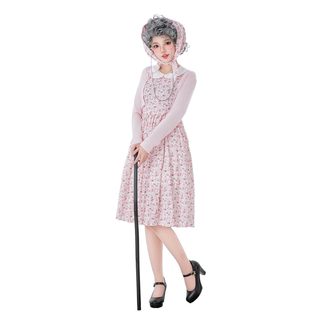 Damen Vintage-blumenmuster Kleid mit schwingendem Rock und eleganten Details Drune