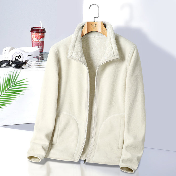Damen Fleecejacke mit hohem Kragen Drune