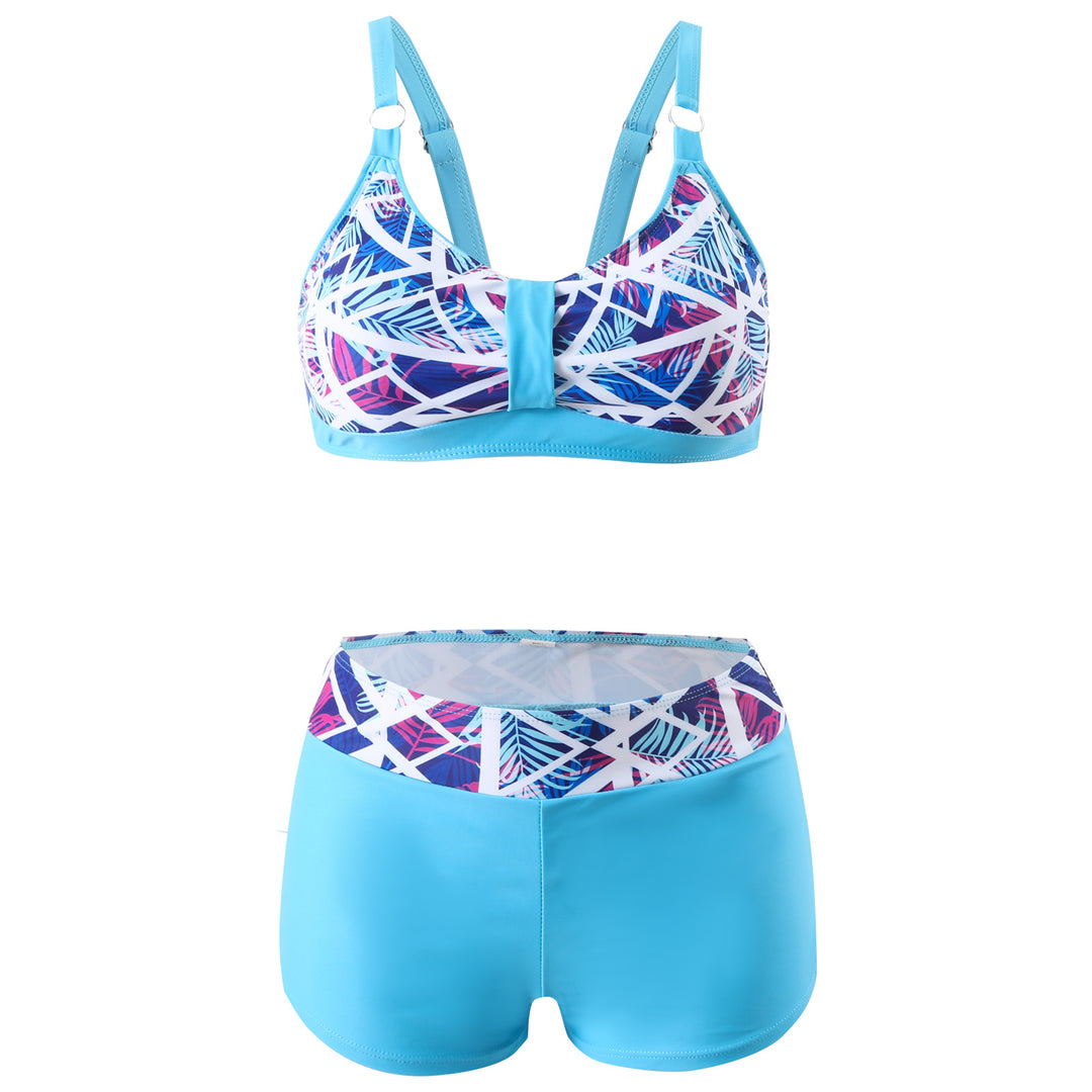 Damen nan sportliches Bikini-Set mit stützendem Bustier-Top und figurformenden Badeshorts Drune