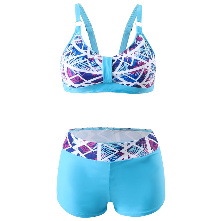 Damen nan sportliches Bikini-Set mit stützendem Bustier-Top und figurformenden Badeshorts Drune