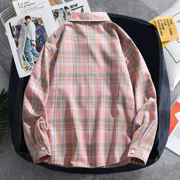 Damen Lässige und modische Flanellhemdjacke Drune