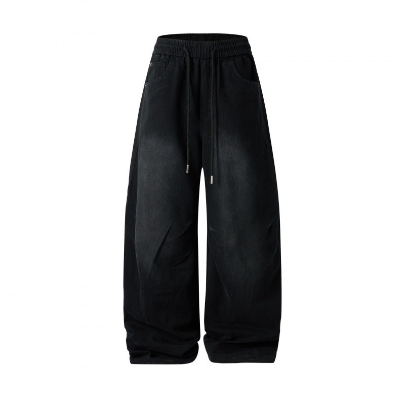 [Damen] Weite Culotte‑Hose mit hohem Elastikbund, Tunnelzug und Eingrifftaschen Drune