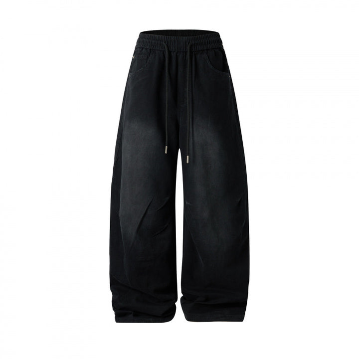 [Damen] Weite Culotte‑Hose mit hohem Elastikbund, Tunnelzug und Eingrifftaschen Drune