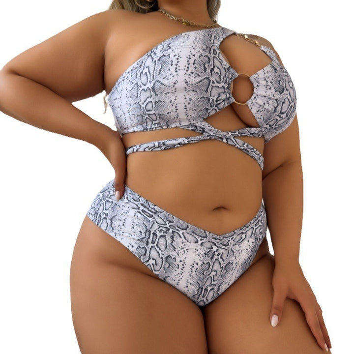 Damen Asymmetrisches Cut-Out Bikini-Set Drune