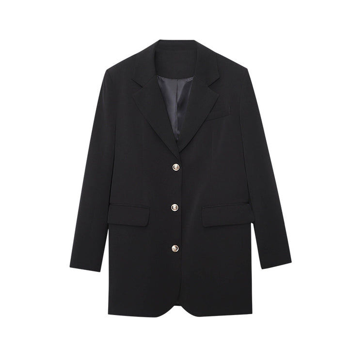 Damen eleganter Oversized Blazer mit strukturiertem Gewebe Drune