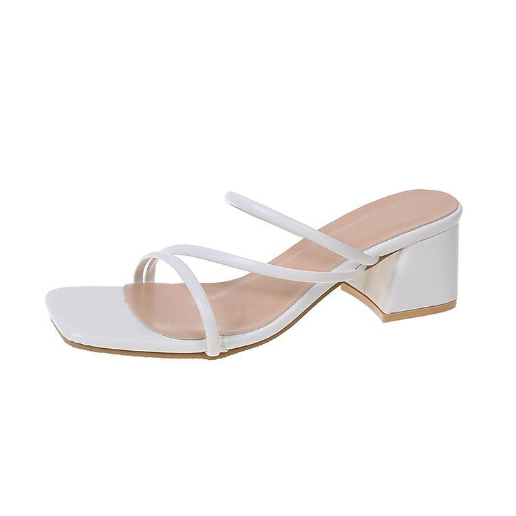Damen Lounge Sandalen mit elegantem Blockabsatz Drune