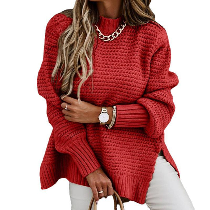 Damen Strickpullover mit strukturiertem Muster und weitem Schnitt Drune