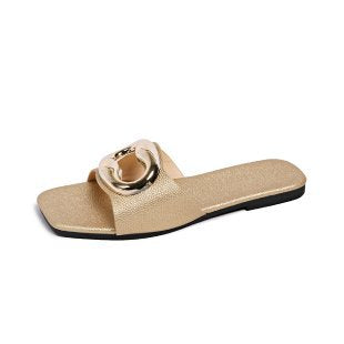 Damen elegante Riemchen-Sandalen mit funkelndem Schmuckelement Drune