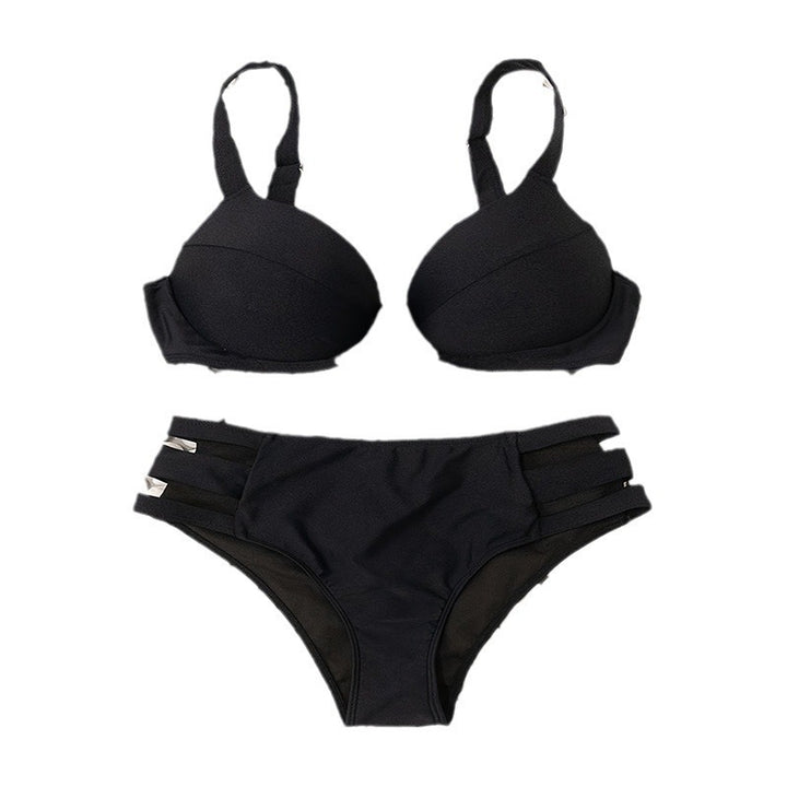 Damen Hochtaillierter Bikini mit gepolstertem Oberteil und seitlichen Cut-Outs Drune