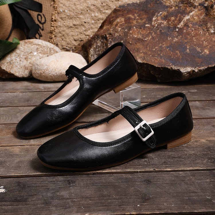 Damen Ballerinas mit modischem Schnallenverschluss und ergonomischer Fußbettung Drune