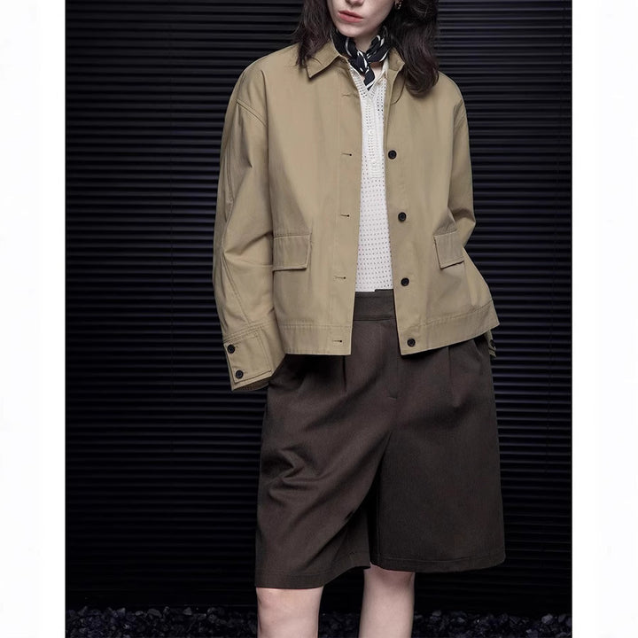 Damen Modische Übergangsjacke mit bequemen Schnitt Drune