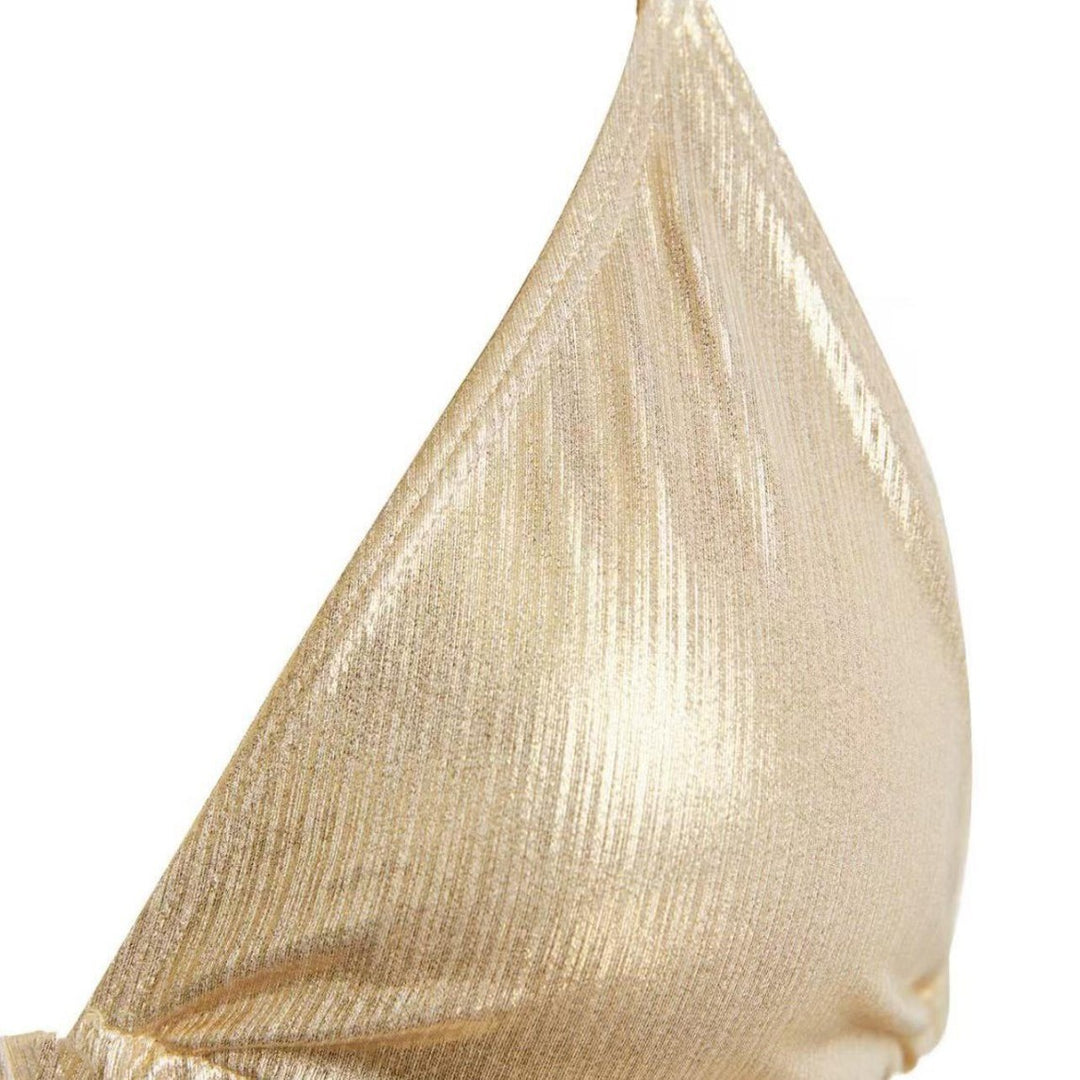 Damen Glänzendes Triangel-Bikini-Set Drune