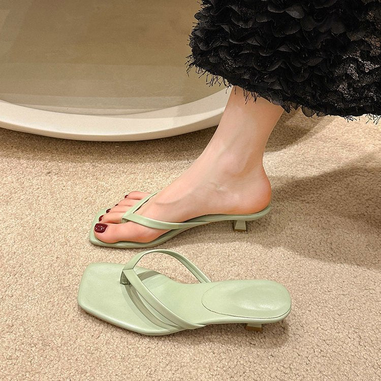 Damen Minimalistische Zehentrenner-Pantoletten mit elegantem Design Drune