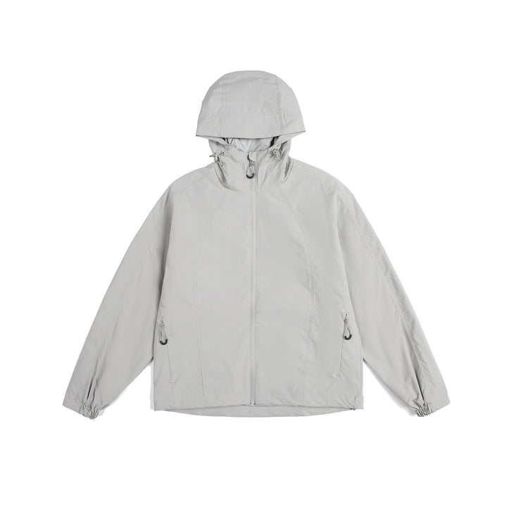 Damen leichte Windjacke mit Kapuze, verstellbarem Saum und wasserabweisender Funktion Drune