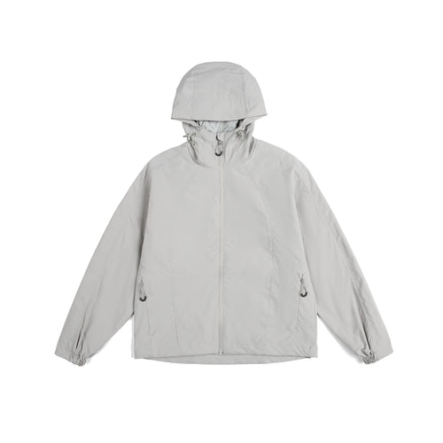 Damen leichte Windjacke mit Kapuze, verstellbarem Saum und wasserabweisender Funktion Drune