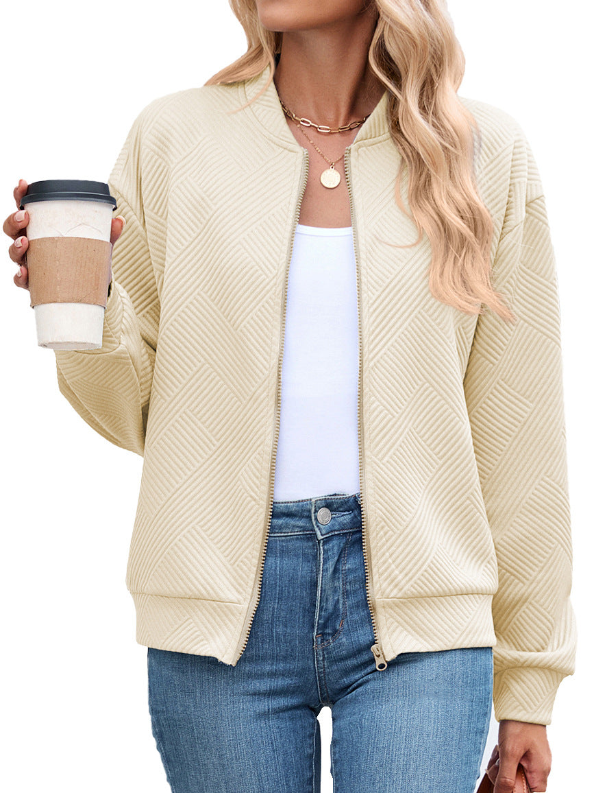 Damen Sportliche Bomberjacke mit strukturiertem Design Drune