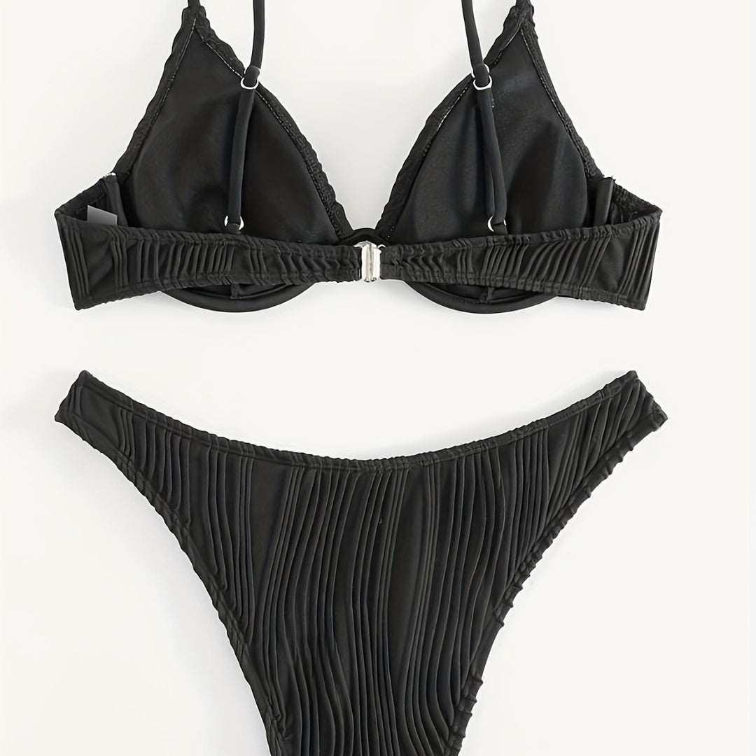 Damen Bikiniset mit elegantem Faltenmuster Drune
