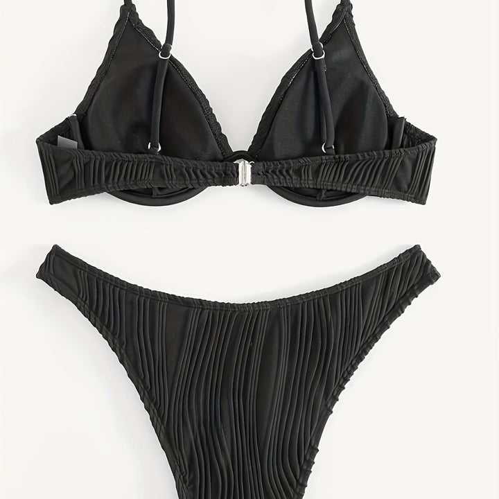 Damen Bikiniset mit elegantem Faltenmuster Drune